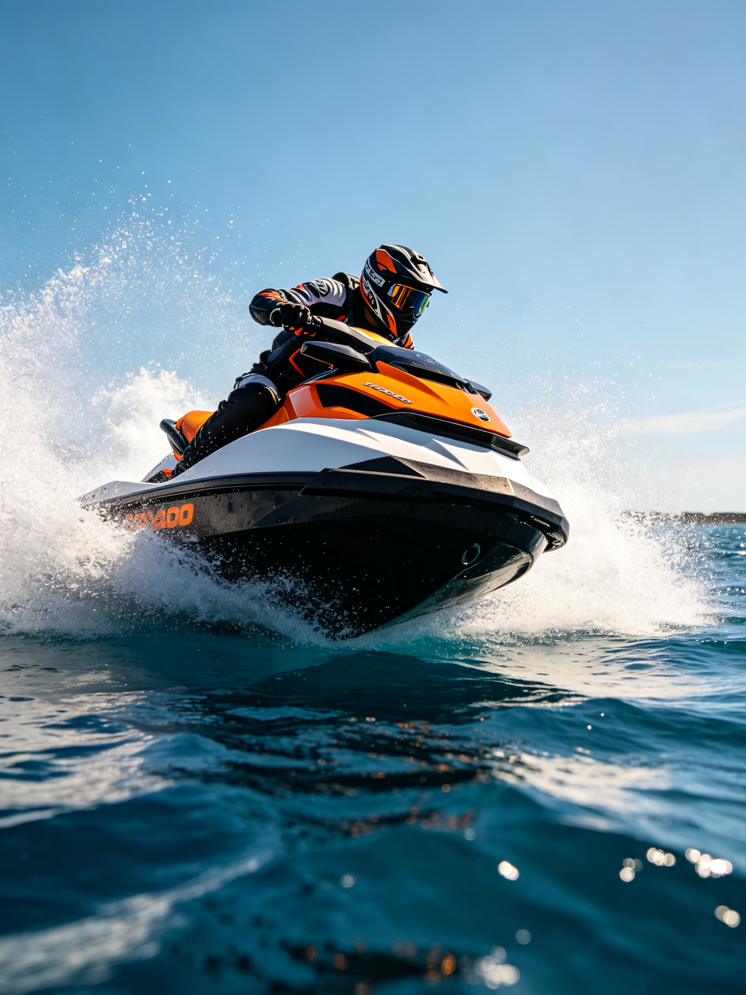 Water racing scene